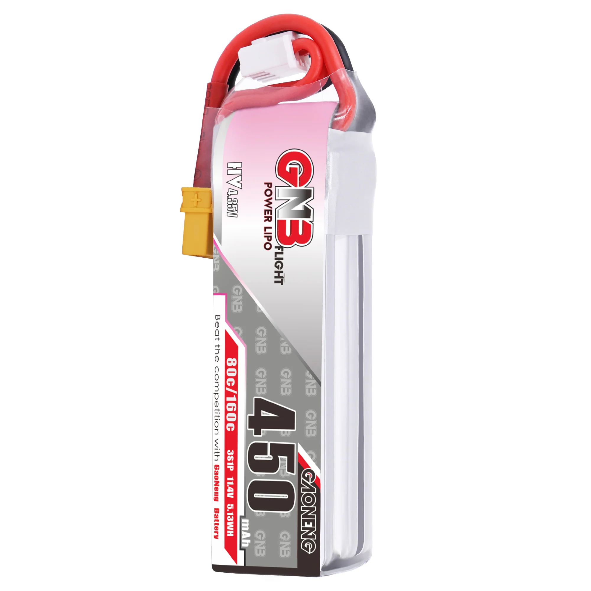 Gaoneng GNB 3S 11.4V HV 450mah LiPo Battery 80C XT30 LiHV - Image 3