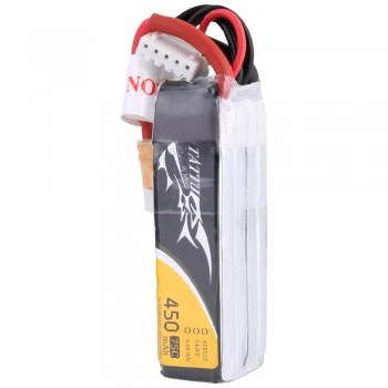 Tattu 14.8V 75C 4S 450mah Lipo Battery Pack with XT30 Plug- Long Version - Image 4